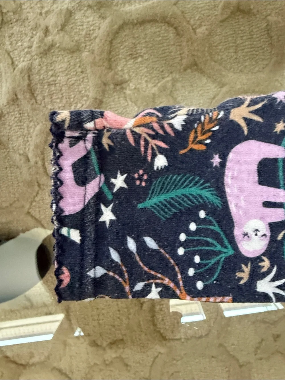 Carter's Girls Navy Pajama Set with Pink and Orange Animal Print